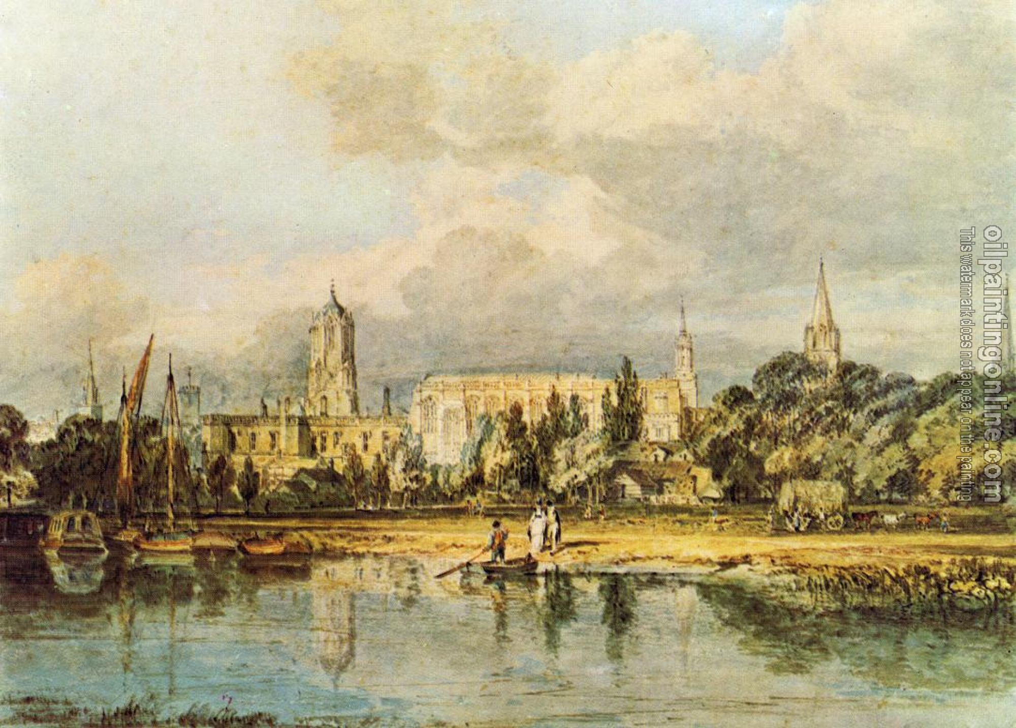 Turner, Joseph Mallord William - South View of Christ Church, etc., from the Meadows